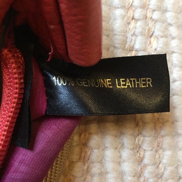 Franco Sarto leather coral purse w/adjustable strap - Picture 6 of 10